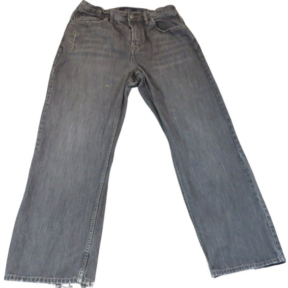 Y2K Sean John Jeans Mens 32 Charcoal Straight Leg Regular Fit Streetwear Hip Hop